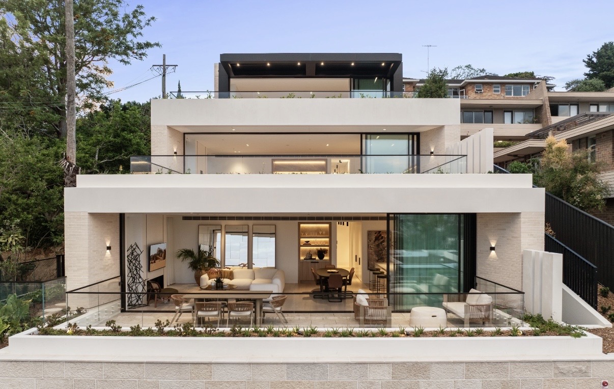 Exterior repaint — multi-storey home, Mosman